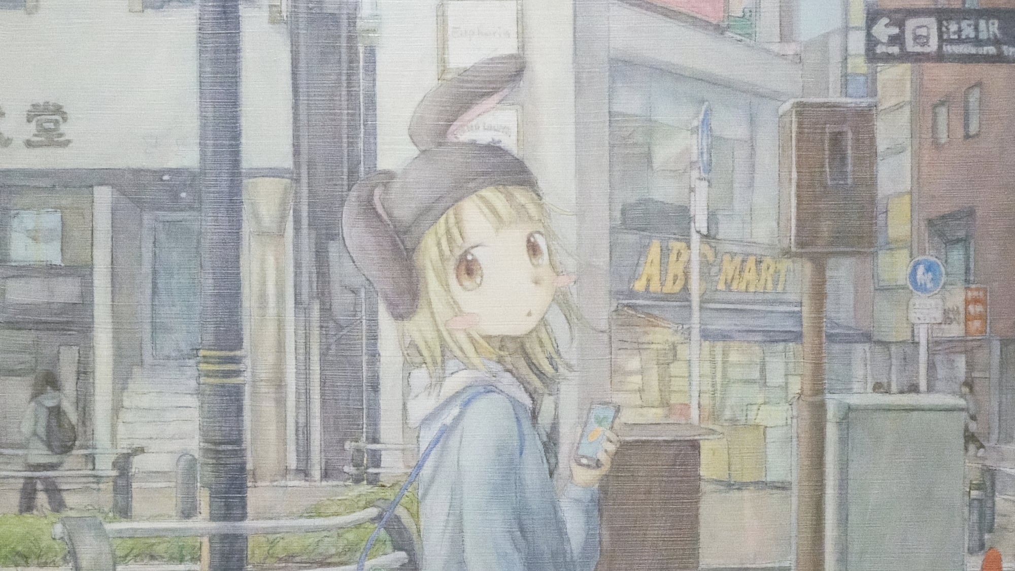 くらやえみ「散歩道」鑑賞レポート｜アニメ風の女の子が映す儚い日々に特別さを感じるアート