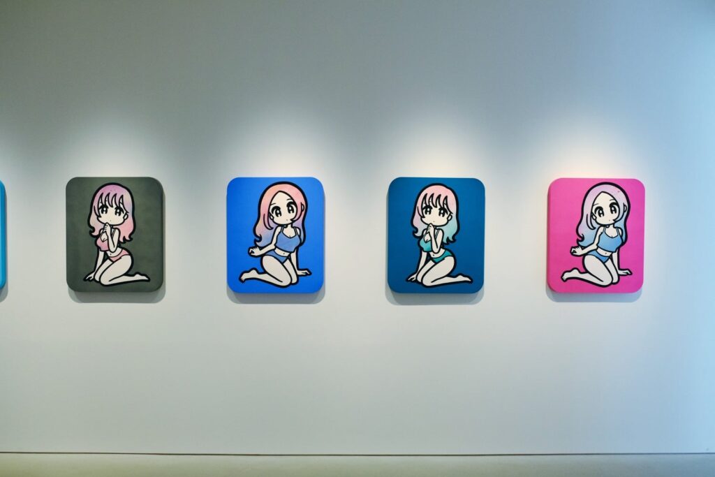 Conix 現代アート(真作保証) conix個展「conix mood」｜コミック的可愛さの公約数をミニマル